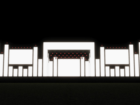 Big Stage Festival and Concert 3D Model
