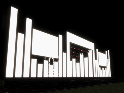 Big Stage Festival and Concert 3D Model