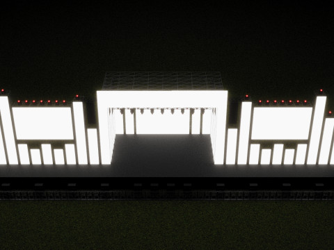Big Stage Festival and Concert 3D Model