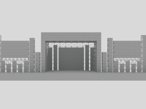 Big Stage Festival and Concert 3D Model
