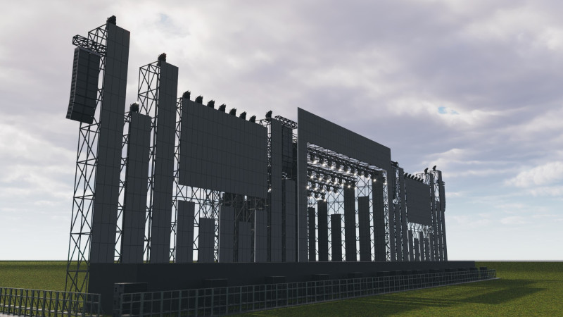 Big Stage Festival and Concert Modelo 3D .c4d .max .obj .3ds .fbx .stl .blend