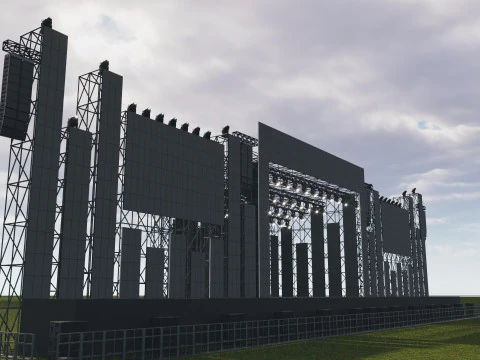 Groot podiumfestival en concert 3D Model