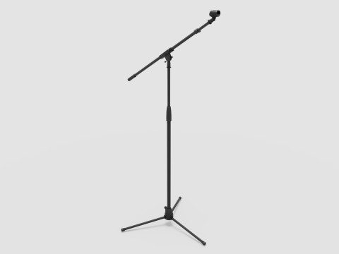 Microphone Stand Black 3D-Modell
