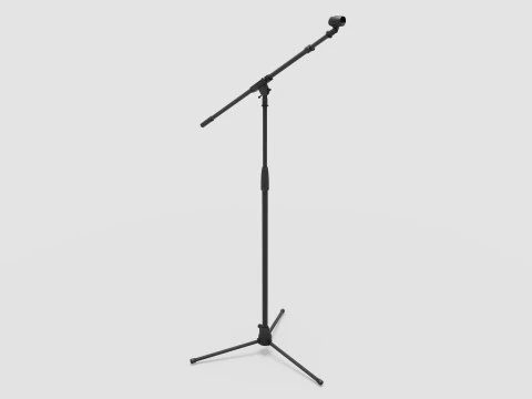 Mikrofon Standı Siyah 3D Model