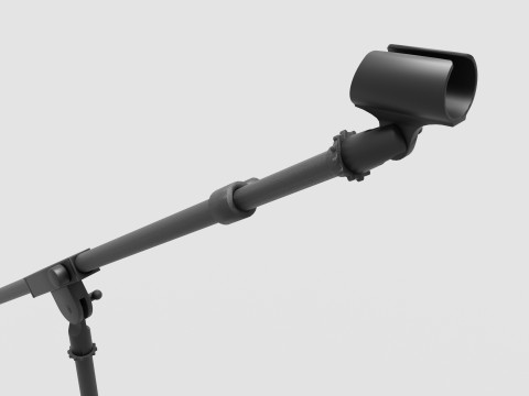 Microphone Stand Black 3D-Modell