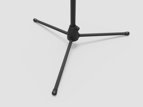 Microphone Stand Black 3D-Modell