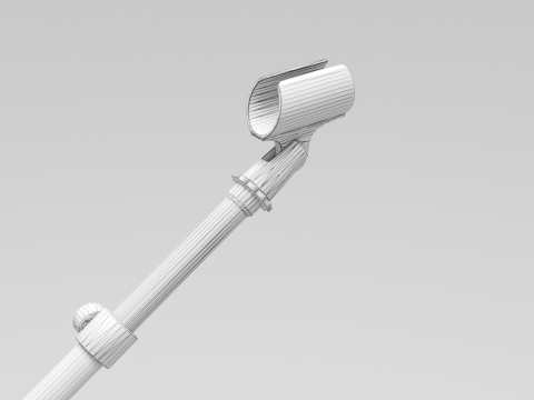 Microphone Stand Black 3D-Modell