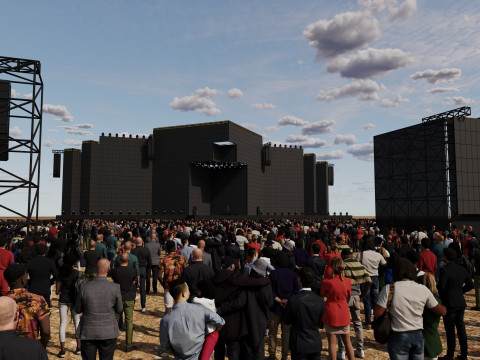 Big Festival Stage Design 3Dモデル