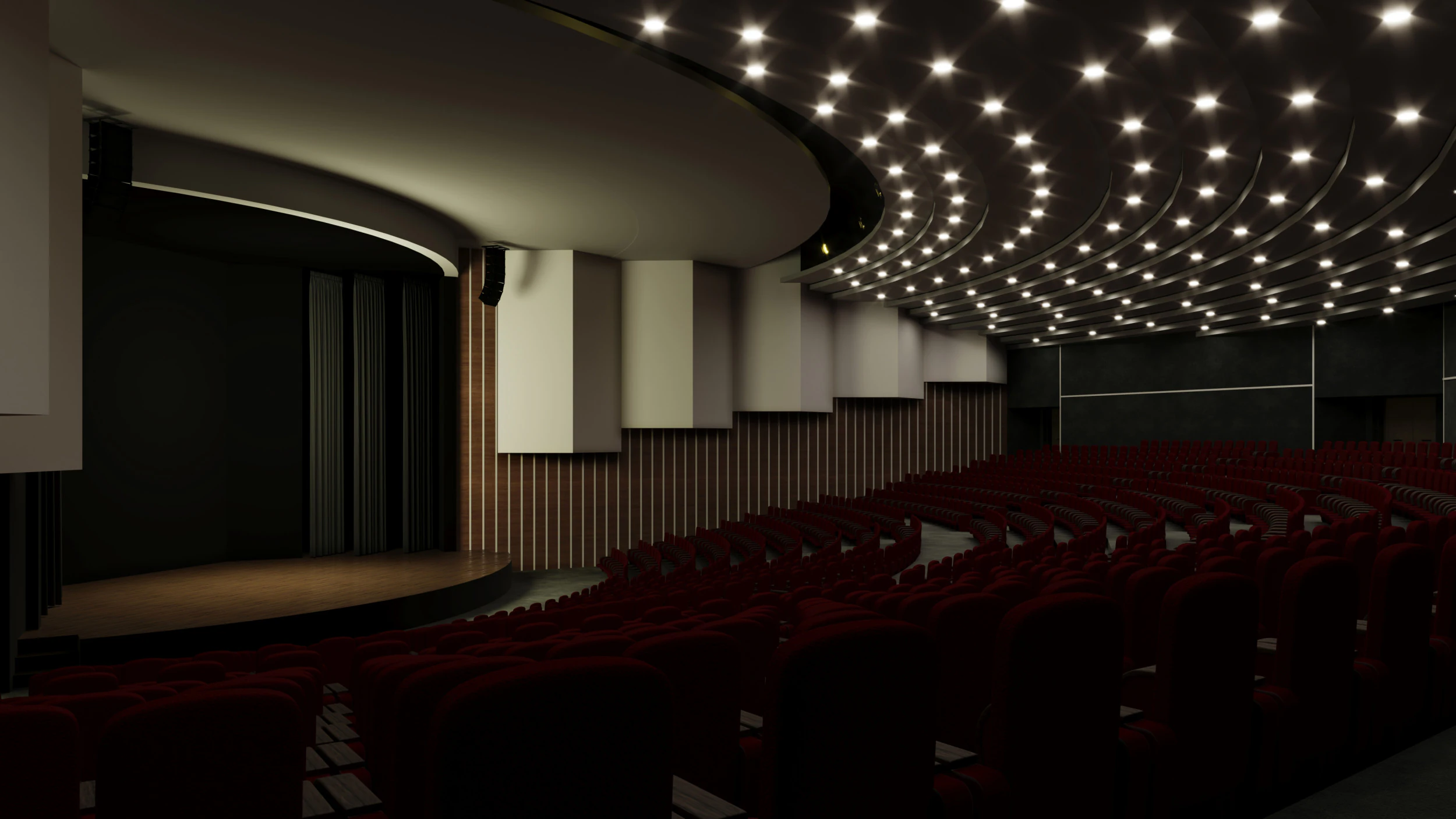 Convention Hall Design 3 3D Model .c4d .max .obj .3ds .fbx .stl .blend 