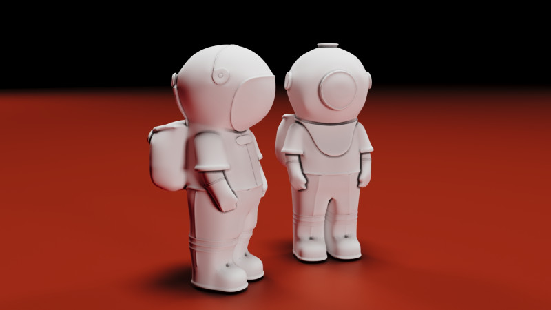Astronaut 3D Baskı Modeli .c4d .max .obj .3ds .fbx .stl .blend