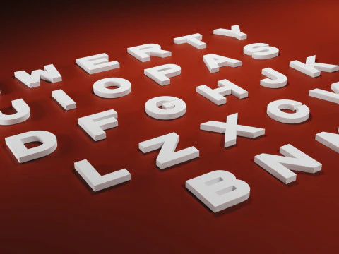 Letras 3D Modelo de Impressão 3D