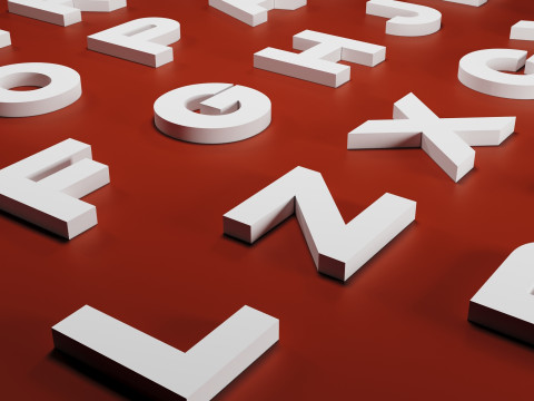 3D Letters 3D 프린트 모델