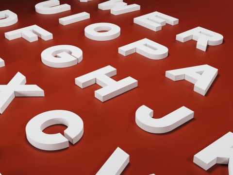 3D Letters 3D 프린트 모델