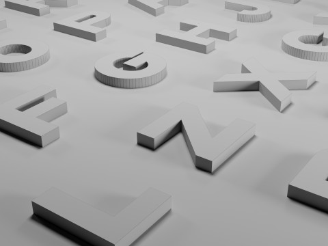 3D Letters 3D 프린트 모델