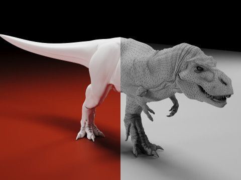 Realistic Dinosaur Model do druku 3D