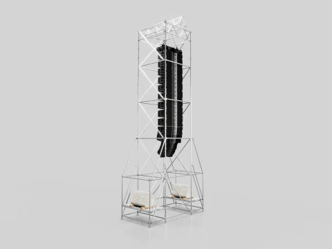 Concert Speaker Line Array Scaffolding Tower 3D Model