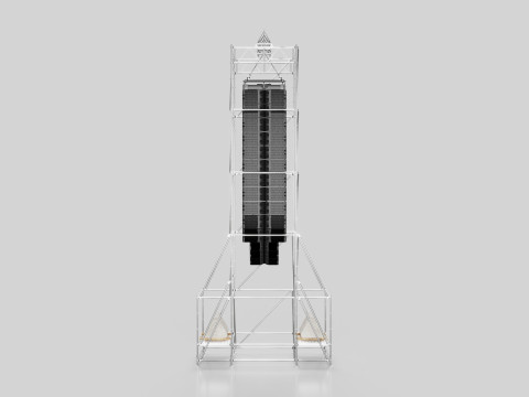 Concert Speaker Line Array Scaffolding Tower 3D Model