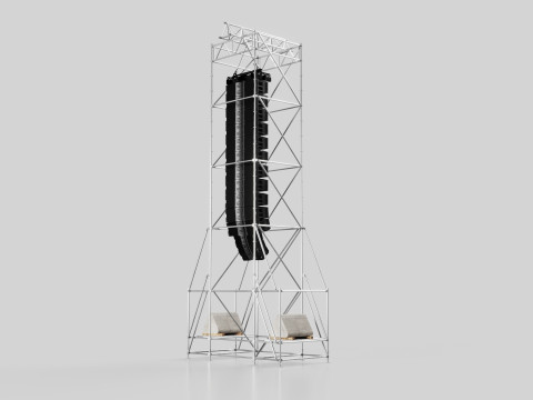 Concert Speaker Line Array Scaffolding Tower 3D Model