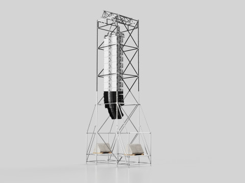 Concert Speaker Line Array Scaffolding Tower 3D Model