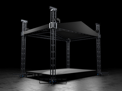 Concert Stage Detailed Model 3D Model