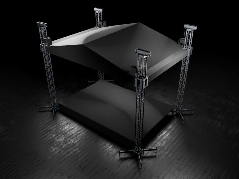 Concert Stage Detailed Model 3D Model