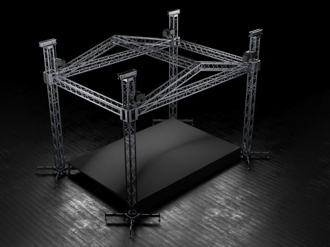 Concert Stage Detailed Model 3D Модель