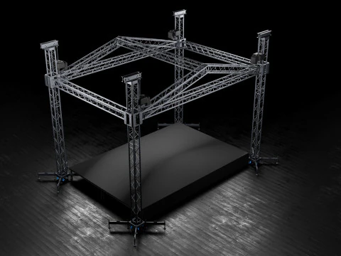 Concert Stage Detailed Model 3D Model