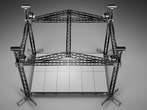 Concert Stage Detailed Model 3D Модель