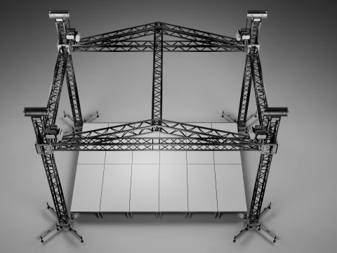 Concert Stage Detailed Model 3D Model