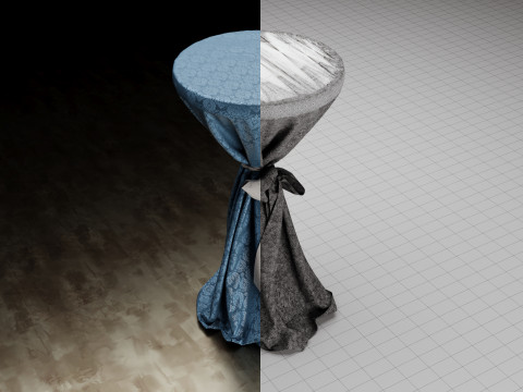 Wedding Event Bistro Table Model 3D