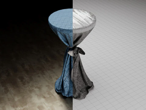 Wedding Event Bistro Table 3D Model