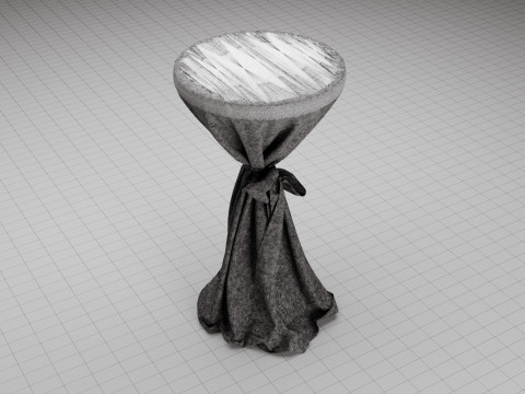 Wedding Event Bistro Table Model 3D