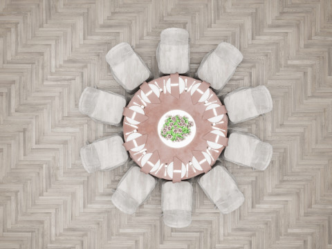 Detail Wedding Table 3D Model