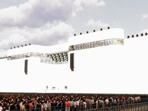 Realistic Large Festival Stage Modelo 3D