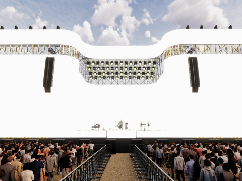 Realistic Large Festival Stage Modelo 3D