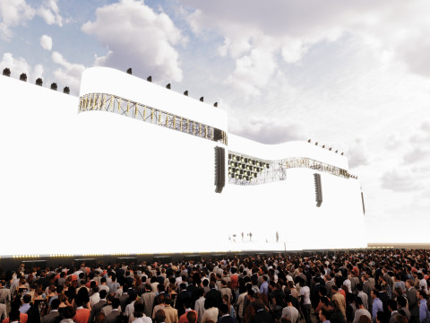 Realistic Large Festival Stage Modelo 3D