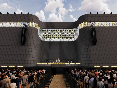 Realistic Large Festival Stage Modelo 3D