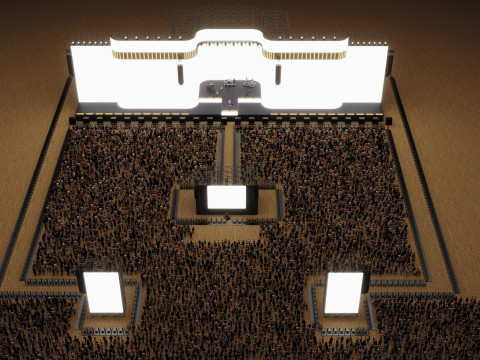 Realistic Large Festival Stage Modelo 3D
