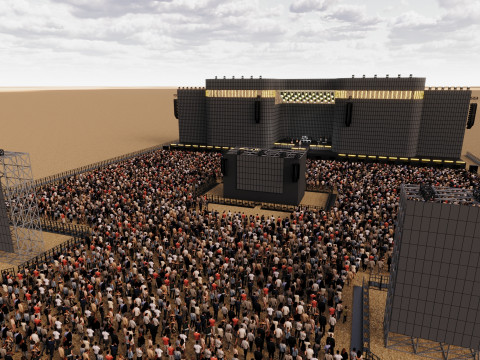 Realistic Large Festival Stage Modelo 3D