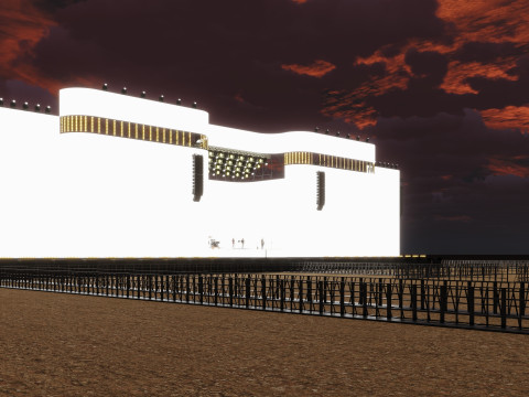 Realistic Large Festival Stage Modelo 3D