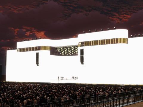 Realistic Large Festival Stage Modelo 3D