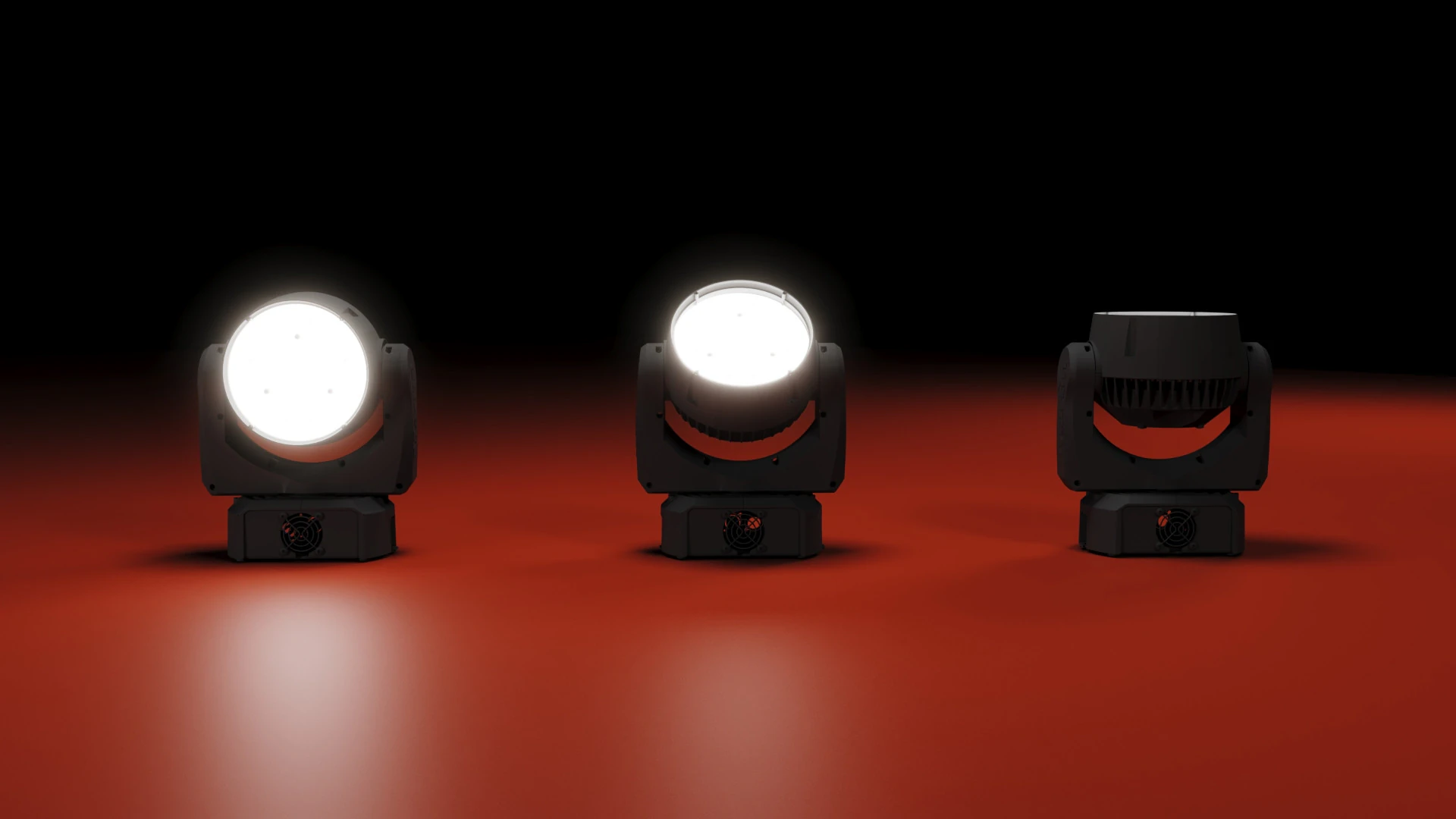 Moving Head Stage Light 3D Model .c4d .max .obj .3ds .fbx .stl .blend 