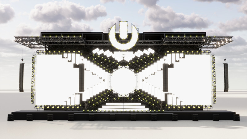 Ultra Music Festival 2018 Stage 3D Model .c4d .max .obj .3ds .fbx .stl .blend