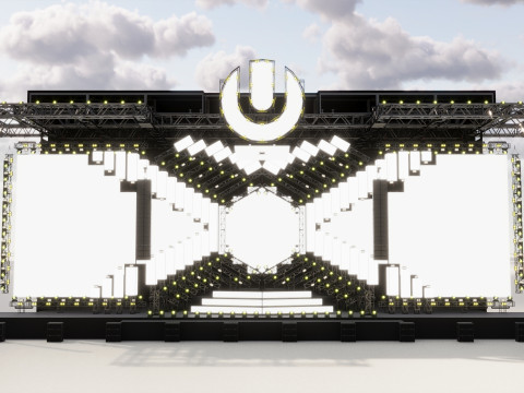 Ultra Music Festival 2018 Stage 3D Model