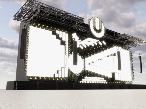 Ultra Music Festival 2018 Stage 3D Model