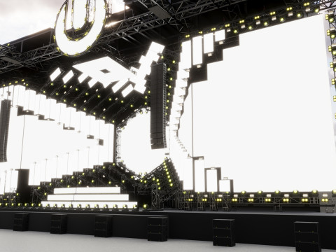 Ultra Music Festival 2018 Stage 3D Model