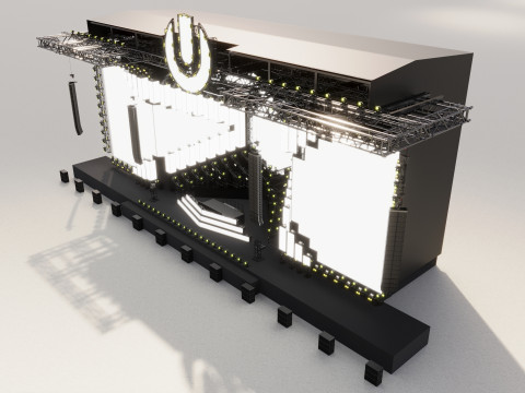 Ultra Music Festival 2018 Stage 3D Model