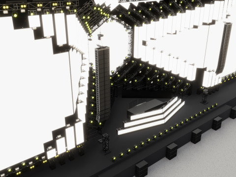 Ultra Music Festival 2018 Stage 3D Model