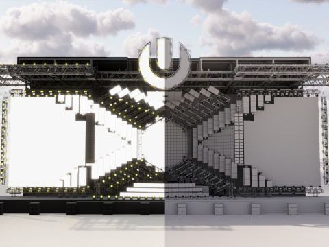 Ultra Music Festival 2018 Stage 3D Model