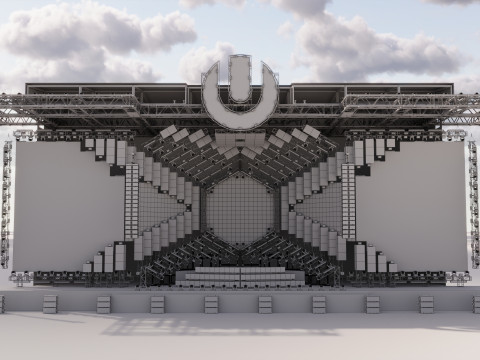 Ultra Music Festival 2018 Stage 3D Model